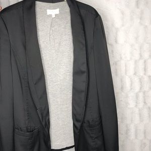 Lou & Grey Black Chiffon Blazer